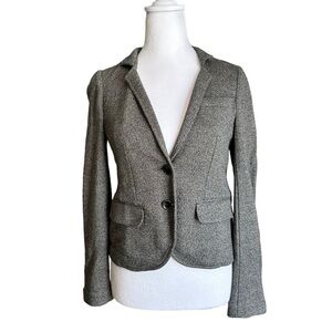 Ann Taylor Loft Heather Gray Sweater Blazer Sizd XSP